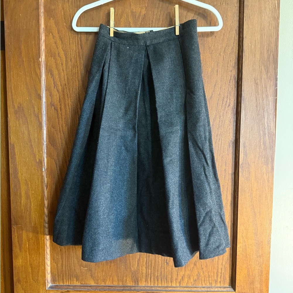 Vintage pleated wool skirt